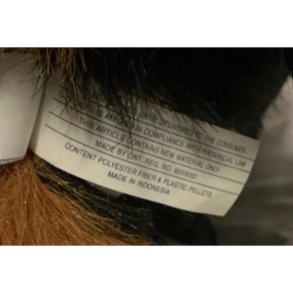 Aurora World Lemur Stuffie Plush Black & Brown Red 8